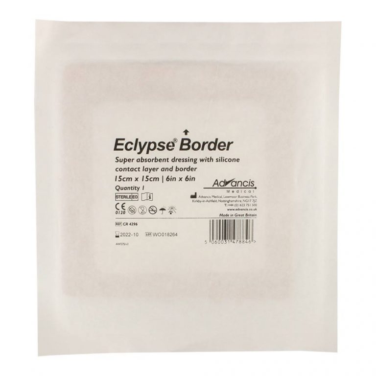 Eclypse Border Super Absorbent Dressing w/Soft Silicone Contact Layer