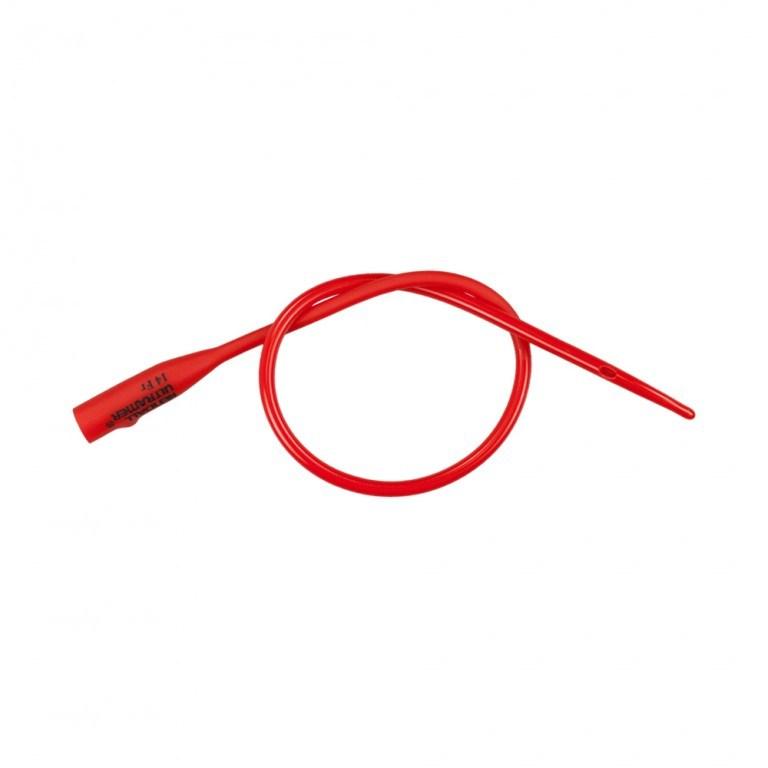 Dover Urethral Hydorphilic Coated Red Rubber Latex Catheter