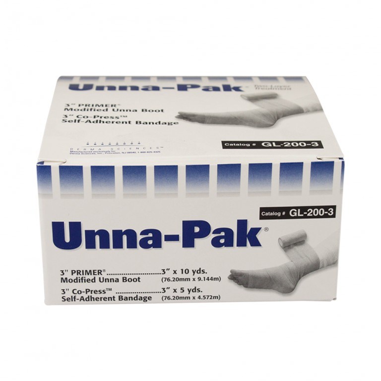 Unna-Pak: Primer Modified Unna Boot and Duban Self Adherent Bandages