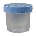 Medline Specimen Collection Container with Blue Patient I.D. Lid