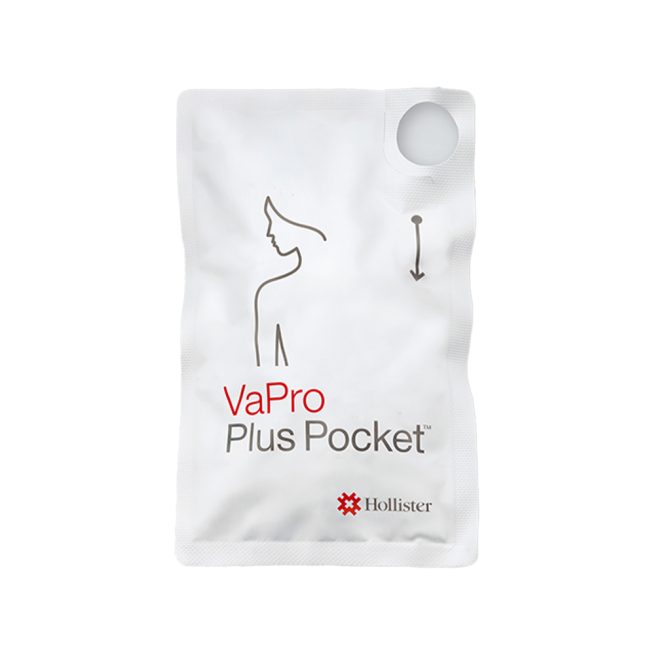 VaPro Plus Pocket Intermittent Catheter 8" With Integrated Collection Bag