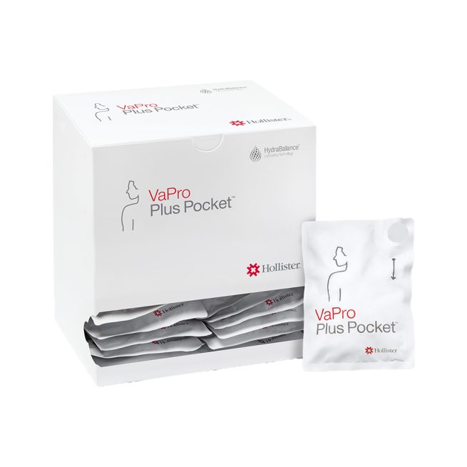 VaPro Plus Pocket Intermittent Catheter 16" With Integrated Collection Bag