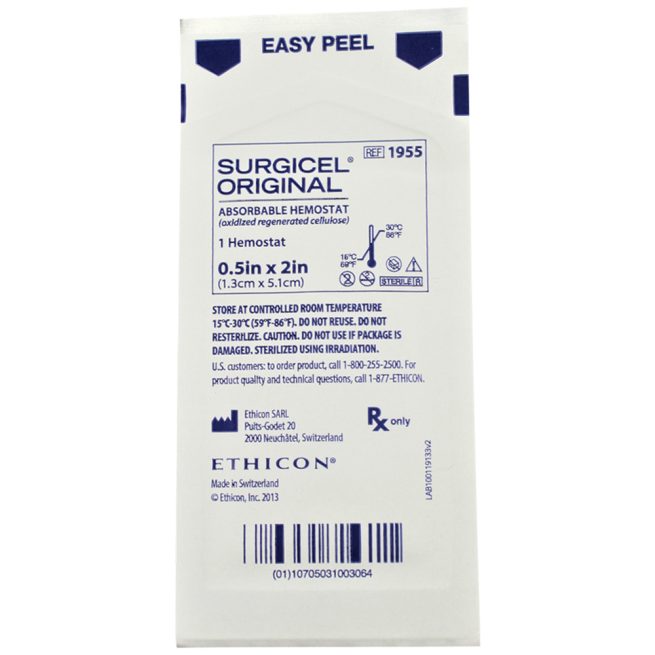 SURGICEL Original Hemostat 0.5x2 inch (Rx Required)