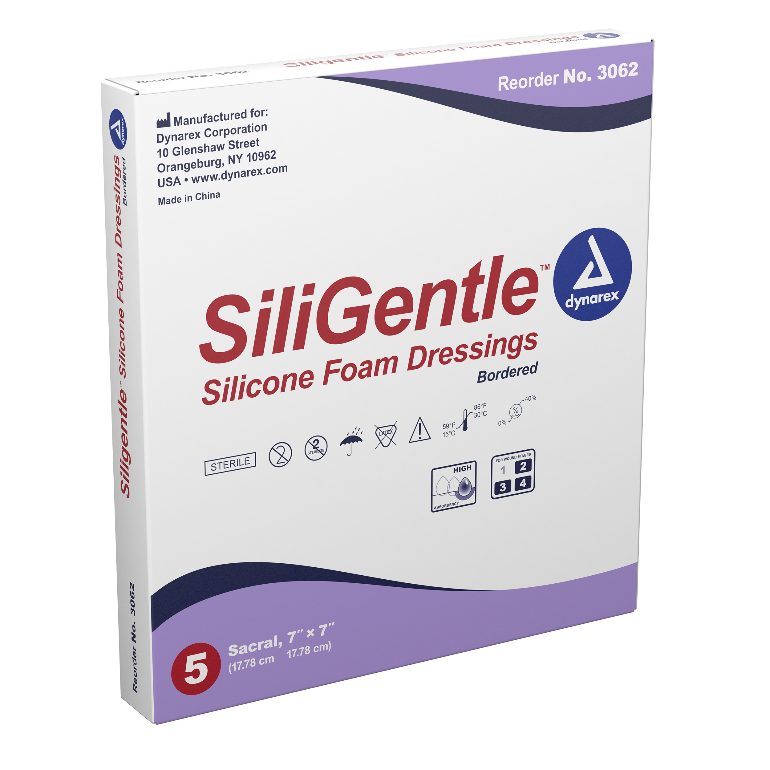 SiliGentle Silicone Bordered Foam Sacral Dressing