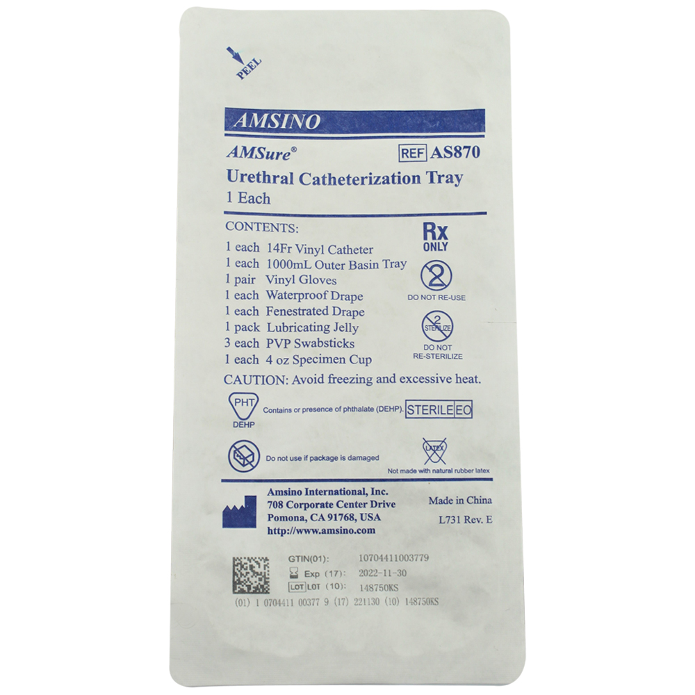 AMSure Urethral Intermittent Catheter Tray Kit