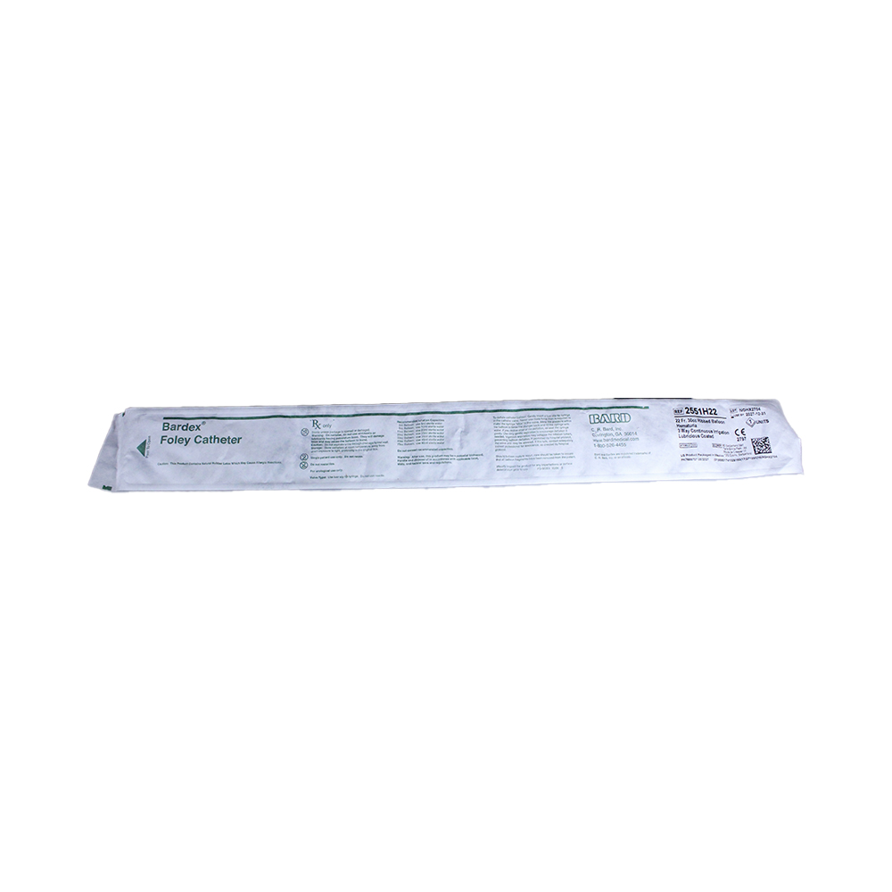 Bard Lubricath Hematuria 3-Way Foley Catheter with Long Round Tip