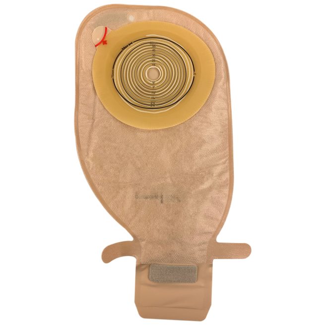 Assura Flat MAXI Cut-to-Fit One-Piece Drainable Pouch with Filter, Velcro Closure, and WIDE Outlet