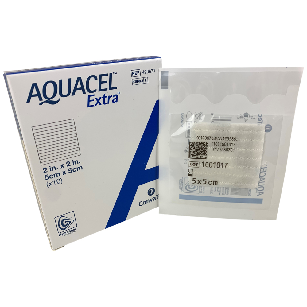 AQUACEL Extra Calcium Alginate Dressings with Hydrofiber Technology