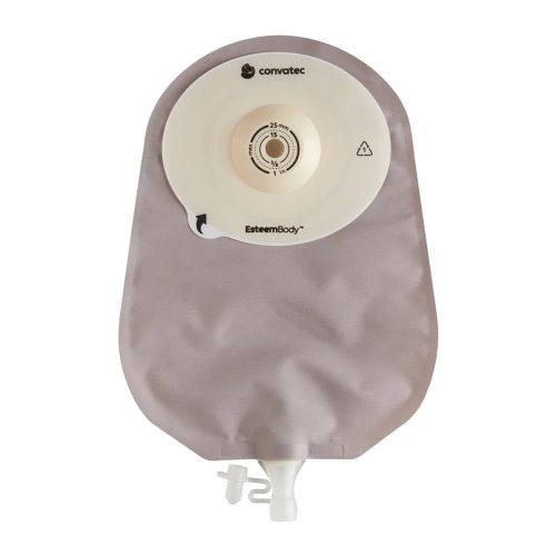 Esteem Body Soft Convex 7mm Depth Cut-To-Fit One-Piece Urostomy Pouch with Durahesive Skin Barrier