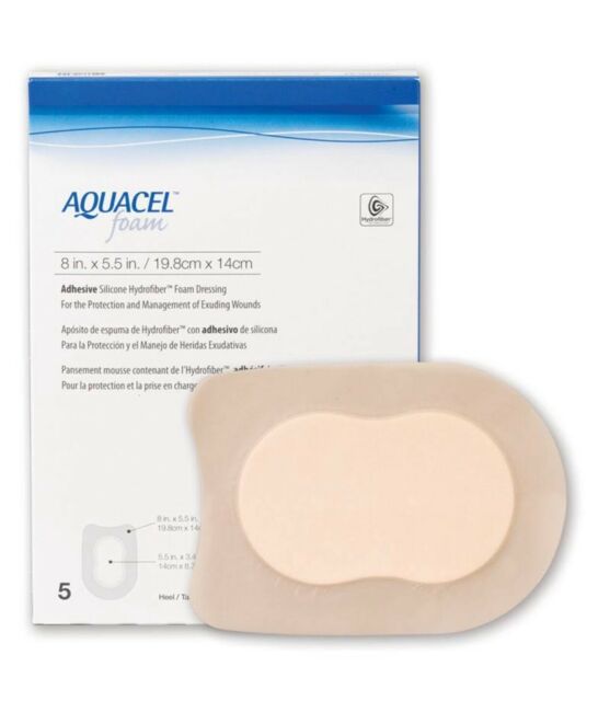 Aquacel Ag Heel Adhesive Foam Dressing