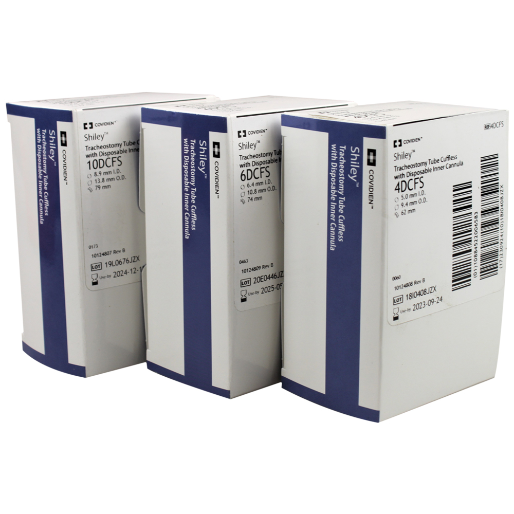 Shiley Tracheostomy Tubes, Cuffless with Disposable Inner Cannula