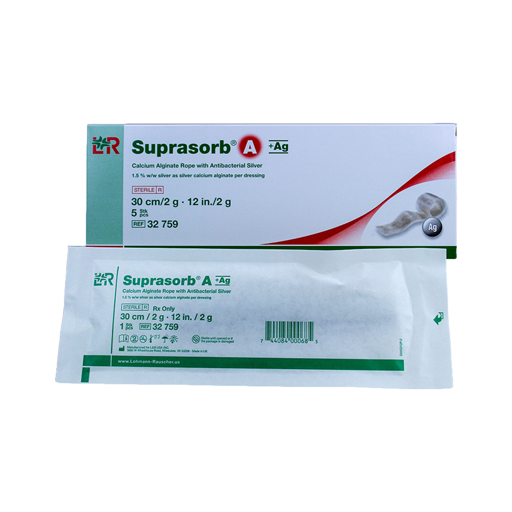 Suprasorb A + Ag Antimicrobial Calcium Alginate Rope