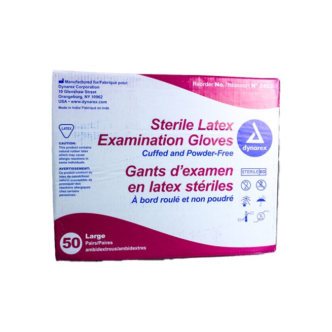Dynarex Powder Free Latex Exam Gloves