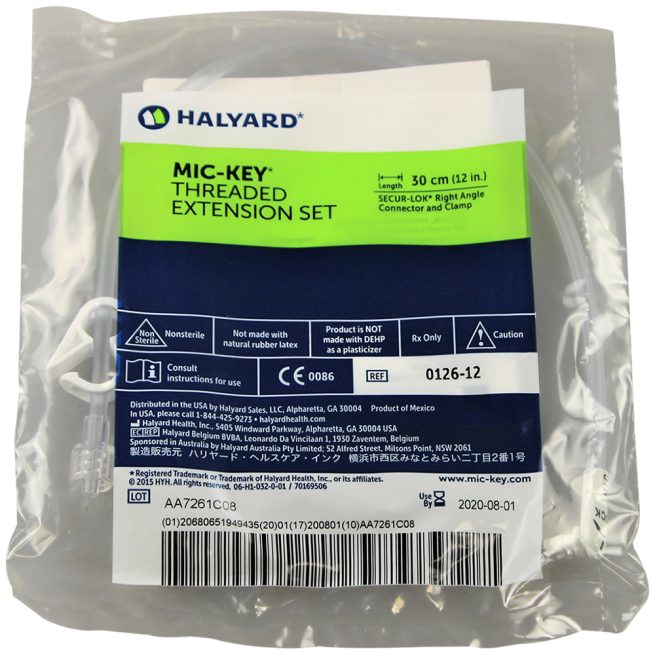 MIC-KEY Threaded Extension Set with SECUR-LOK Right Angle Connector and Clamp