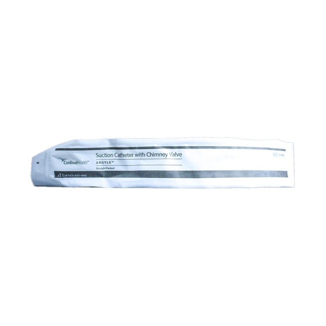 Argyle Suction Catheter with Chimney Valve, Straight Packed