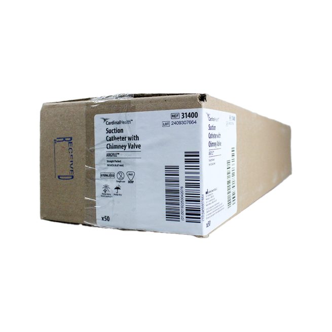 Argyle Suction Catheter with Chimney Valve, Straight Packed