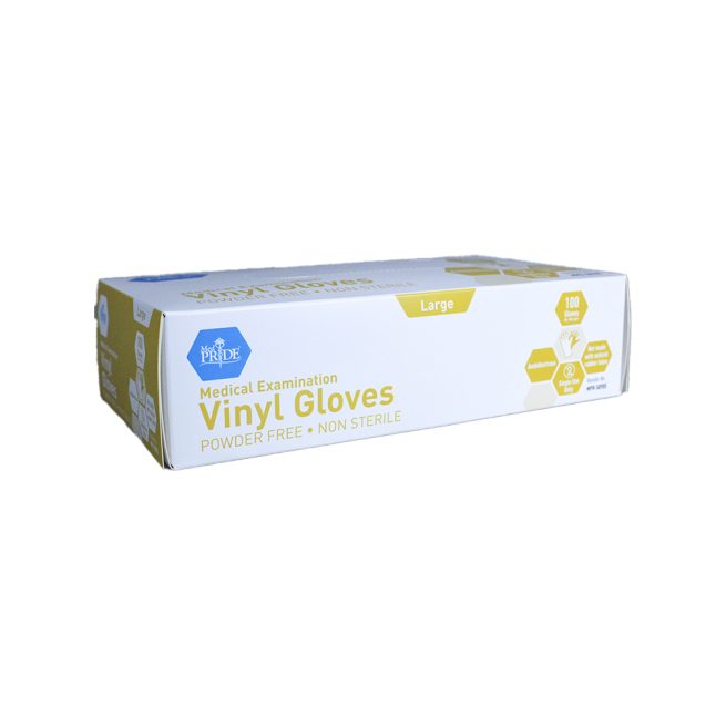MedPride Powder Free Vinyl Exam Gloves