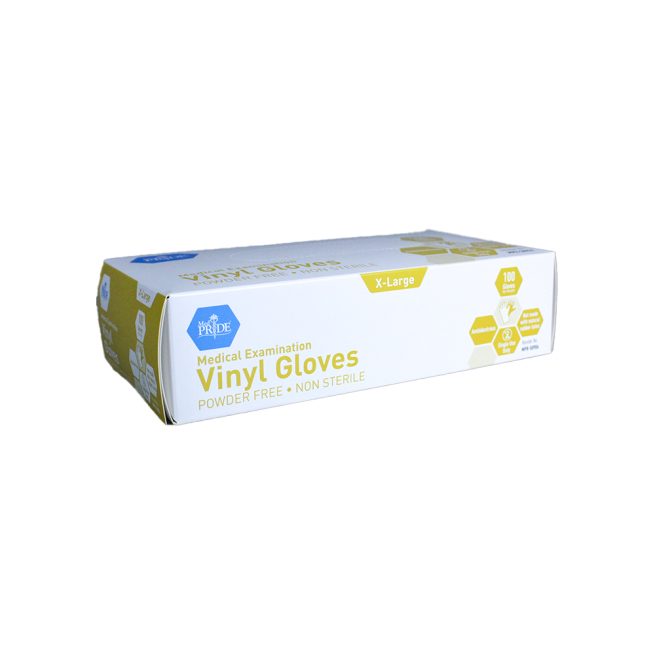 MedPride Powder Free Vinyl Exam Gloves