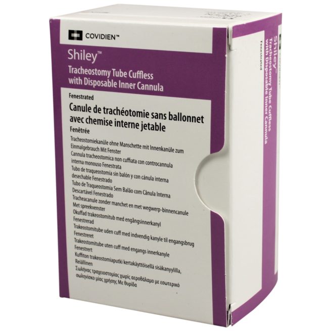 Shiley Tracheostomy Tubes, Cuffless with Disposable Inner Cannula