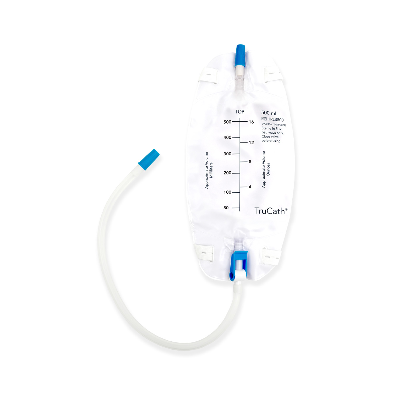 TruCath Premium Flocked Back Leg Bag with Anti-Reflux Flip Valve
