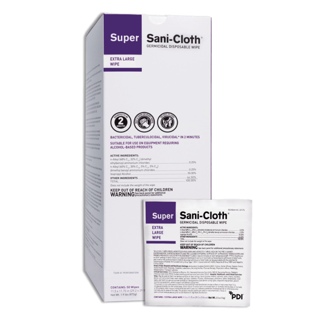 Super Sani-Cloth Germicidal Disposable Wipes - Packets