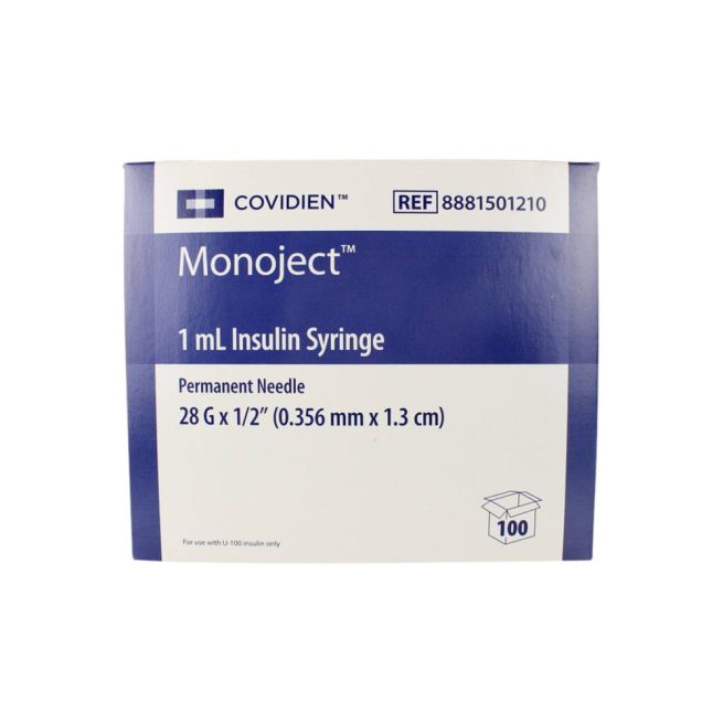 Monoject Rigid Pack Insulin Syringes with Needle