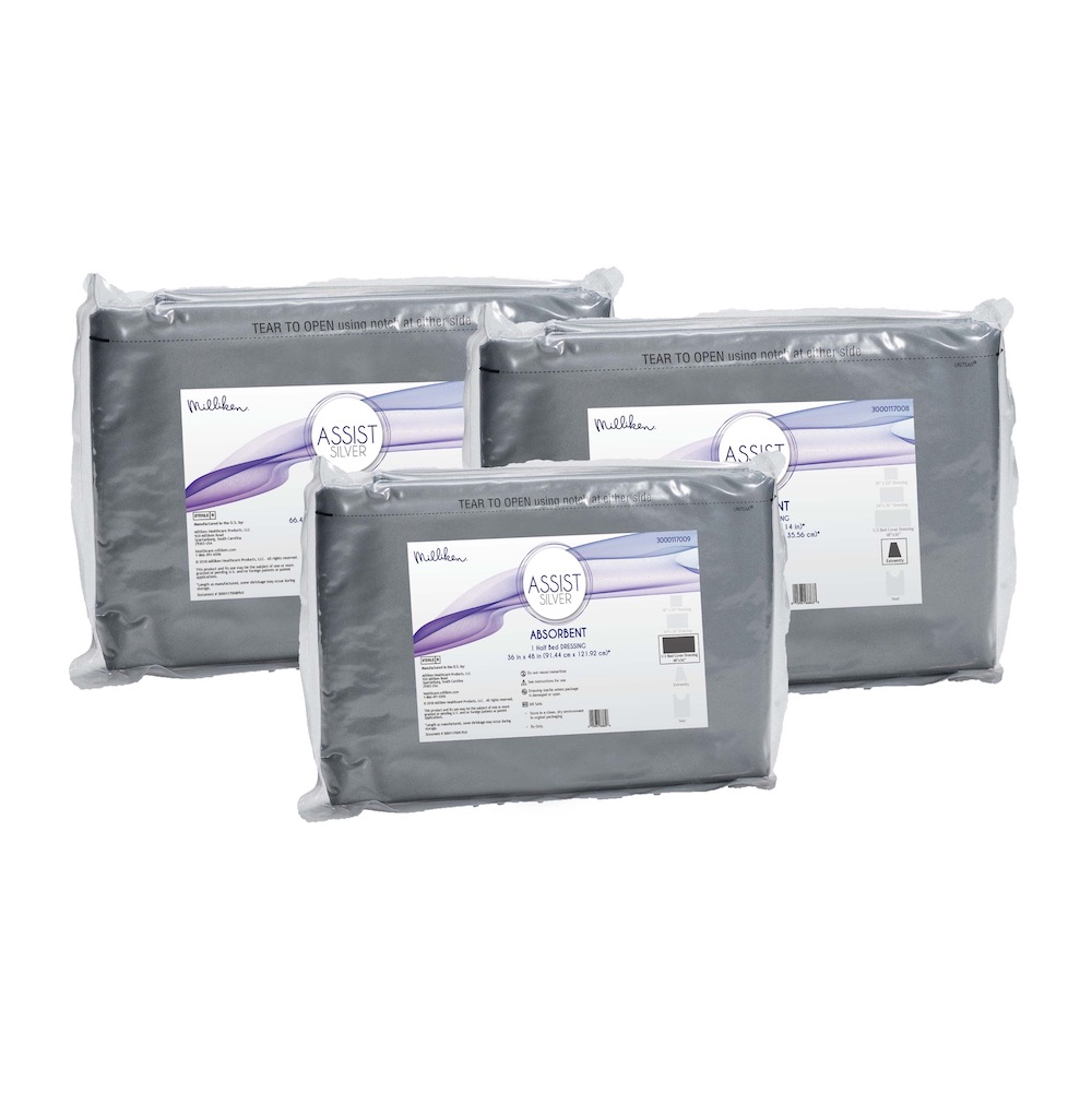ASSIST Silver Absorbent Antimicrobial Low-Adherent Dressings - Sheets