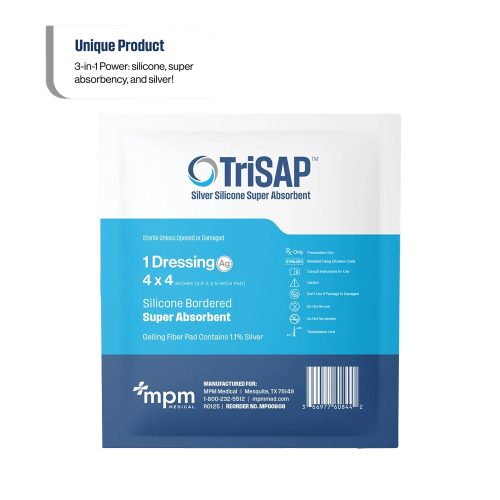 TriSAP Silver Silicone Super Absorbent Dressing